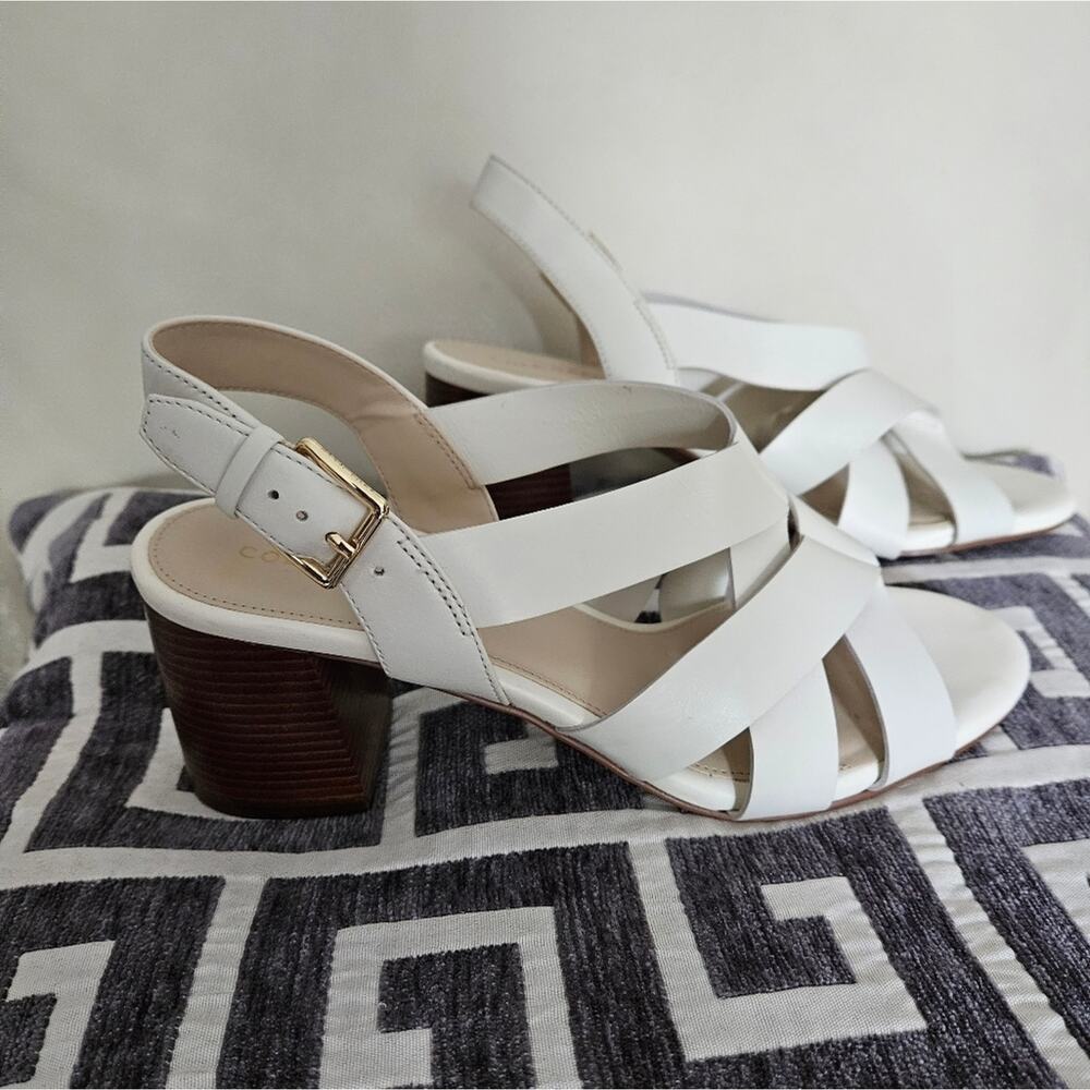 COLE HAAN Jamie Leather Sandals Chunky Heel size 7.5 - Picture 9 of 9